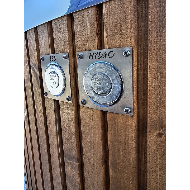 Rond 200 Houtgestookt, Roodbruin Thermohout W-profiel, Donkergrijs Graniet 9
