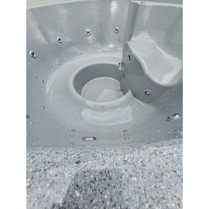 Rond 200 Houtgestookt, Grijs WPC, Grijs Graniet 7