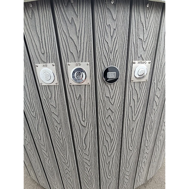 Rond 200 Houtgestookt, Grijs WPC, Grijs Graniet 8