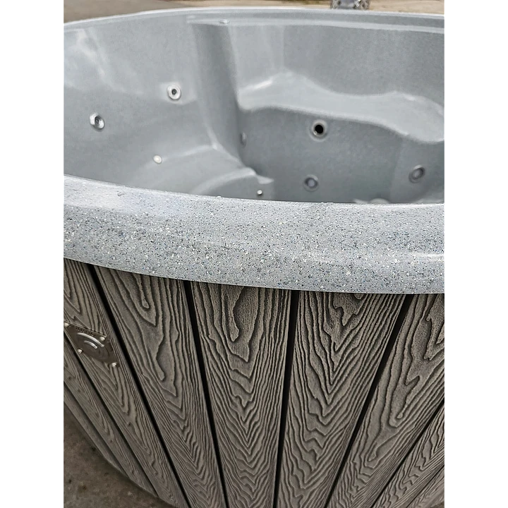 Rond 200 Houtgestookt, Grijs WPC, Grijs Graniet 9