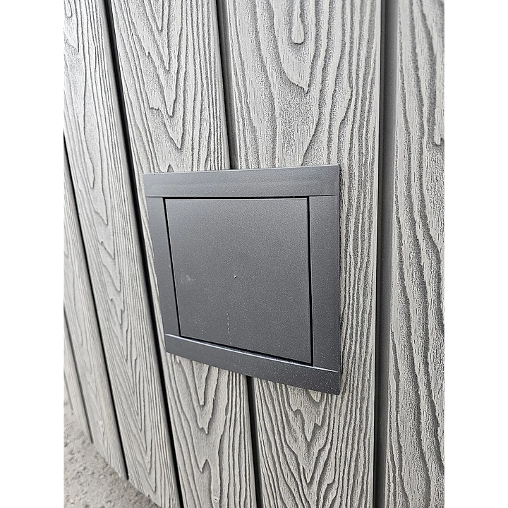 Rond 200 Houtgestookt, Grijs WPC, Grijs Graniet 10